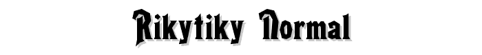 RikyTiky Normal font